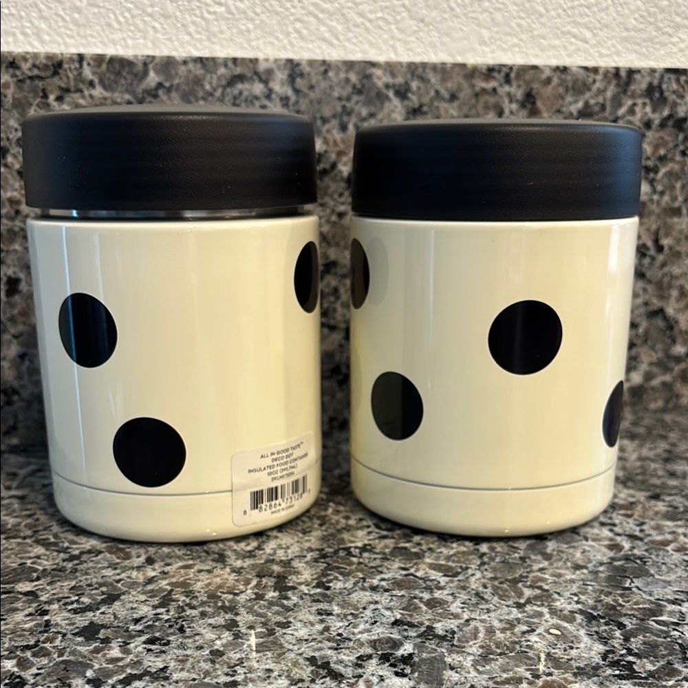 Kate Spade Black and White Food Storage Canisters